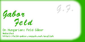 gabor feld business card